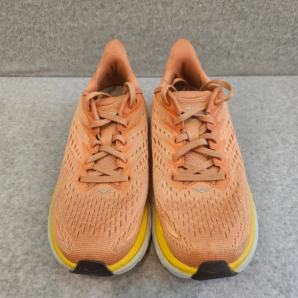 HOKA ONE ONE CLIFTON 8 | Womens Running Shoes 6.5 Orange Yellow neon athleisure